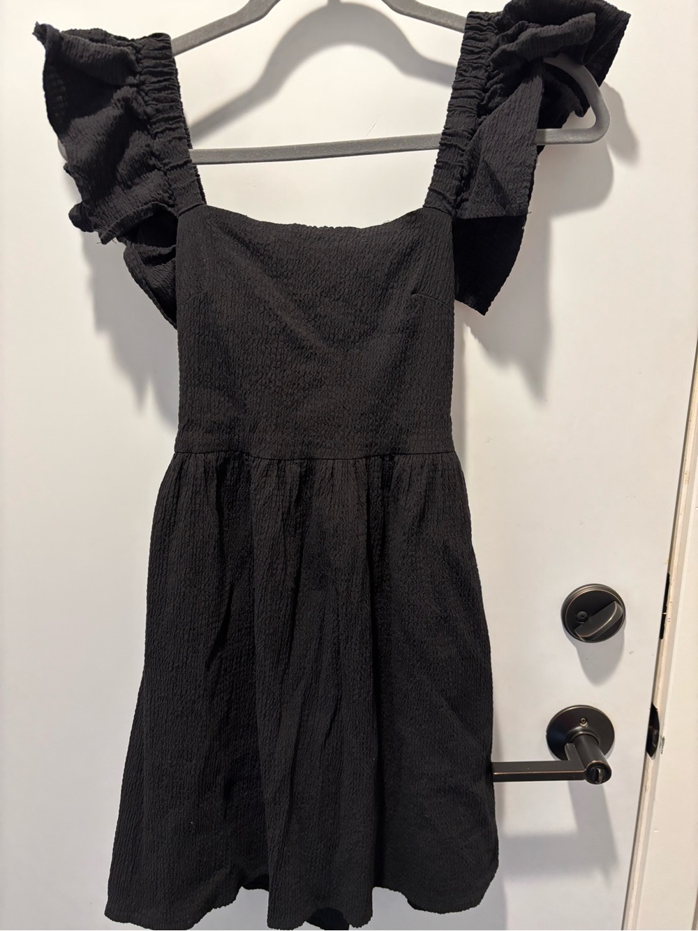 Black Ruffle Strap Women’s/Teen Dress